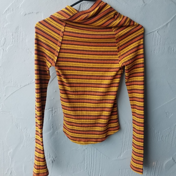 Free people Orange stripe cape cod crop thermal XS - Picture 4 of 7